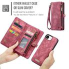 For iPhone 16e CaseMe 008 Detachable Multifunctional Leather Phone Case(Red) - 3