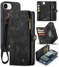 For iPhone 16e CaseMe 008 Detachable Multifunctional Leather Phone Case(Black) - 1