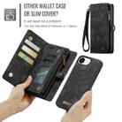 For iPhone 16e CaseMe 008 Detachable Multifunctional Leather Phone Case(Black) - 3
