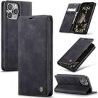 For iPhone 16 Pro Max CaseMe 013 Multifunctional Horizontal Flip Leather Phone Case(Black) - 1