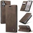 For iPhone 16 Plus CaseMe 013 Multifunctional Horizontal Flip Leather Phone Case(Coffee) - 1