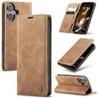 For iPhone 16 Plus CaseMe 013 Multifunctional Horizontal Flip Leather Phone Case(Brown) - 1