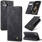 For iPhone 16 Plus CaseMe 013 Multifunctional Horizontal Flip Leather Phone Case(Black) - 1