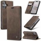 For iPhone 16 CaseMe 013 Multifunctional Horizontal Flip Leather Phone Case(Coffee) - 1