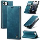 For iPhone 16e CaseMe 013 Multifunctional Horizontal Flip Leather Phone Case(Blue) - 1