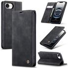 For iPhone 16e CaseMe 013 Multifunctional Horizontal Flip Leather Phone Case(Black) - 1