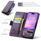 For iPhone 16 CaseMe 023 Butterfly Buckle Litchi Texture RFID Anti-theft Leather Phone Case(Purple) - 2
