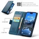 For iPhone 16 CaseMe 023 Butterfly Buckle Litchi Texture RFID Anti-theft Leather Phone Case(Blue) - 2