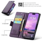 For iPhone 16 Plus CaseMe 023 Butterfly Buckle Litchi Texture RFID Anti-theft Leather Phone Case(Purple) - 2