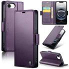 For iPhone 16e CaseMe 023 Butterfly Buckle Litchi Texture RFID Anti-theft Leather Phone Case(Purple) - 1