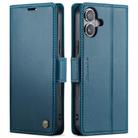 For iPhone 17 CaseMe 023 Butterfly Buckle Litchi Texture RFID Anti-theft Leather Phone Case(Blue) - 1