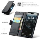 For iPhone 17 Pro Max CaseMe 023 Butterfly Buckle Litchi Texture RFID Anti-theft Leather Phone Case(Black) - 2