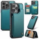 For iPhone 16 Pro CaseMe C22 Card Slots Holder RFID Anti-theft Phone Case(Green) - 1