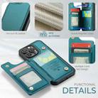 For iPhone 16 Pro CaseMe C22 Card Slots Holder RFID Anti-theft Phone Case(Green) - 3