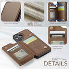 For iPhone 16 CaseMe C22 Card Slots Holder RFID Anti-theft Phone Case(Brown) - 3