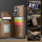 For iPhone 16 Plus CaseMe C22 Card Slots Holder RFID Anti-theft Phone Case(Brown) - 2