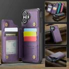 For iPhone 16 Plus CaseMe C22 Card Slots Holder RFID Anti-theft Phone Case(Purple) - 2