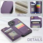 For iPhone 16 Plus CaseMe C22 Card Slots Holder RFID Anti-theft Phone Case(Purple) - 3