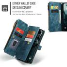 For iPhone 16 Pro CaseMe C30 Card Slots Zipper Wallet Leather Phone Case(Blue) - 3