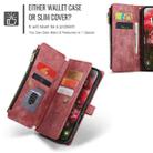 For iPhone 16 Pro CaseMe C30 Card Slots Zipper Wallet Leather Phone Case(Red) - 3