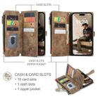 For iPhone 16 Pro Max CaseMe C30 Card Slots Zipper Wallet Leather Phone Case(Brown) - 2