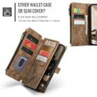 For iPhone 16 Pro Max CaseMe C30 Card Slots Zipper Wallet Leather Phone Case(Brown) - 3