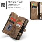 For iPhone 16 CaseMe C30 Card Slots Zipper Wallet Leather Phone Case(Brown) - 3