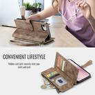 For iPhone 16e CaseMe C30 Card Slots Zipper Wallet Leather Phone Case(Brown) - 3