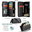 For iPhone 16 Pro Max CaseMe C36 Card Slots Zipper Wallet RFID Anti-theft Leather Phone Case(Black) - 2