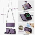 For iPhone 16 Plus CaseMe C36 Card Slots Zipper Wallet RFID Anti-theft Leather Phone Case(Purple) - 3