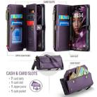 For iPhone 16 CaseMe C36 Card Slots Zipper Wallet RFID Anti-theft Leather Phone Case(Purple) - 2