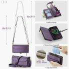 For iPhone 16 CaseMe C36 Card Slots Zipper Wallet RFID Anti-theft Leather Phone Case(Purple) - 3