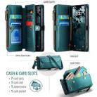 For iPhone 16e CaseMe C36 Card Slots Zipper Wallet RFID Anti-theft Leather Phone Case(Blue) - 2