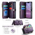 For iPhone 16e CaseMe C36 Card Slots Zipper Wallet RFID Anti-theft Leather Phone Case(Purple) - 2