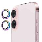 For iPhone 16 / 16 Plus ENKAY AR Anti-reflection Individual Diamond Ring Camera Lens Glass Full Film(Colorful) - 1