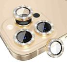 For iPhone 16 Pro / 16 Pro Max ENKAY AR Anti-reflection Individual Diamond Ring Camera Lens Glass Full Film(Golden) - 1