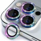 For iPhone 16 Pro / 16 Pro Max ENKAY AR Anti-reflection Individual Diamond Ring Camera Lens Glass Full Film(Colorful) - 1