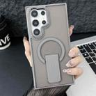 For Samsung Galaxy S23 Ultra 5G Acrylic Hybrid TPU MagSafe Holder Phone Case(Grey) - 1