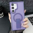 For Samsung Galaxy S23 5G Acrylic Hybrid TPU MagSafe Holder Phone Case(Dark Night Purple) - 1