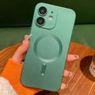 For iPhone 11 Metallic Paint Magsafe Liquid TPU Phone Case(Green) - 1