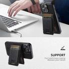 For iPhone 15 Pro Max Suteni H17 Cross Grain Leather MagSafe Detachable Wallet Phone Case(Black) - 3