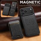 For iPhone 17 Pro Suteni H17 Cross Grain Leather MagSafe Detachable Wallet Phone Case(Black) - 2