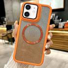 For iPhone 11 CD-grain Gradient Glitter Magsafe Acrylic Hybrid TPU Phone Case(Orange) - 1