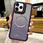 For iPhone 11 Pro Max CD-grain Gradient Glitter Magsafe Acrylic Hybrid TPU Phone Case(Purple) - 1