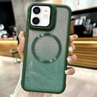 For iPhone 12 CD-grain Gradient Glitter Magsafe Acrylic Hybrid TPU Phone Case(Green) - 1