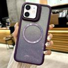 For iPhone 12 CD-grain Gradient Glitter Magsafe Acrylic Hybrid TPU Phone Case(Purple) - 1