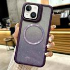 For iPhone 13 CD-grain Gradient Glitter Magsafe Acrylic Hybrid TPU Phone Case(Purple) - 1