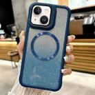 For iPhone 14 CD-grain Gradient Glitter Magsafe Acrylic Hybrid TPU Phone Case(Blue) - 1