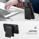 For iPhone 16 Plus Suteni H18 Cross Grain MagSafe Wallet Leather Phone Case(Black) - 3