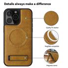 For iPhone 16 Pro Max Multi-function Holder MagSafe PU Phone Case(Brown) - 2